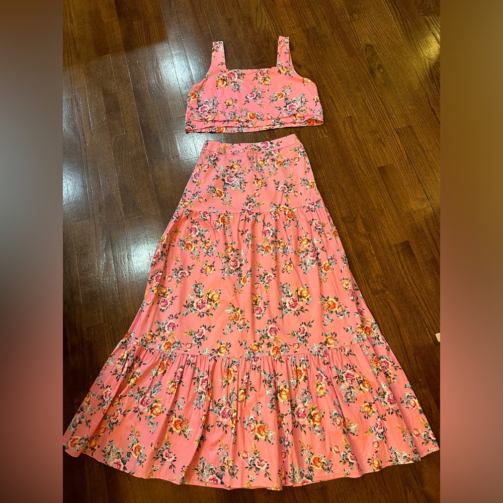 Buddy love two piece maxi set size Small EUC
